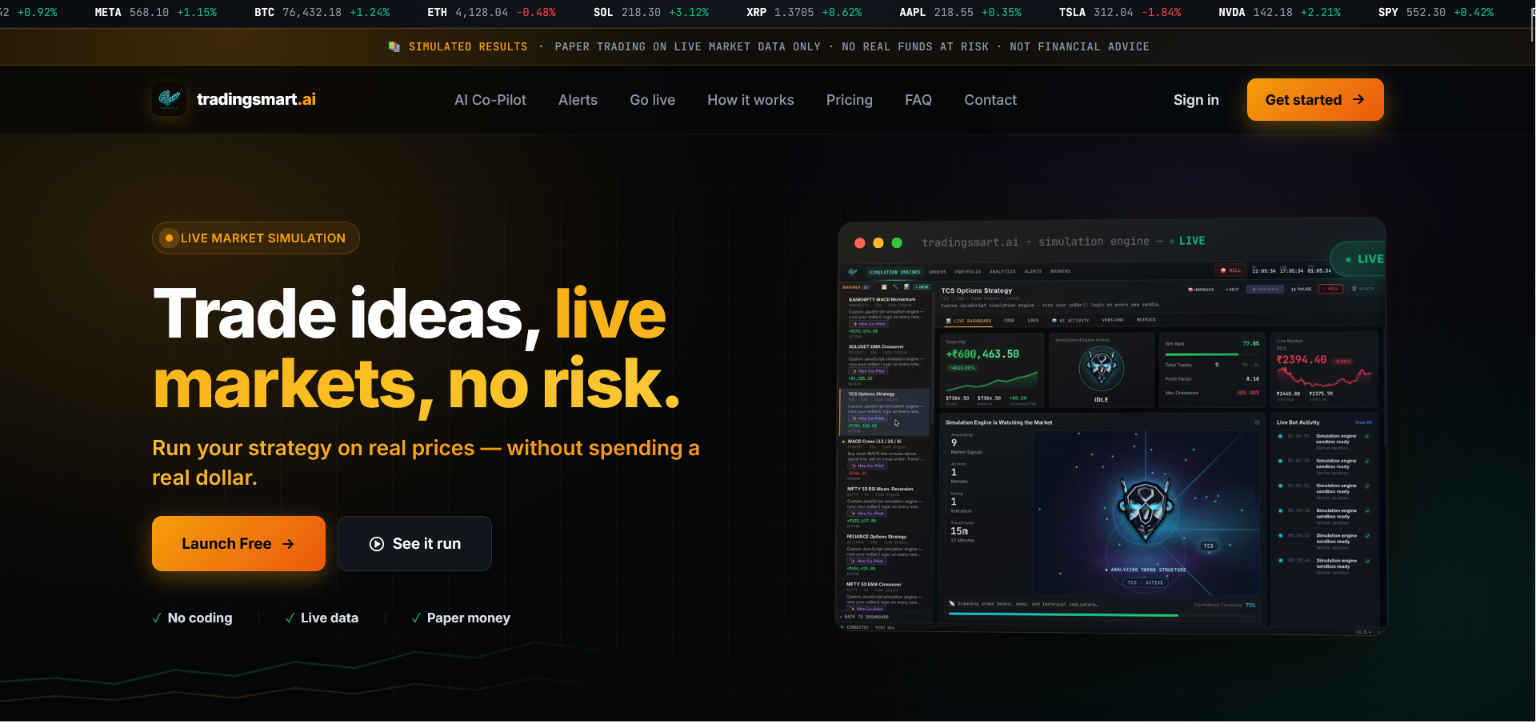Paper Trading & Strategy Simulation Platform